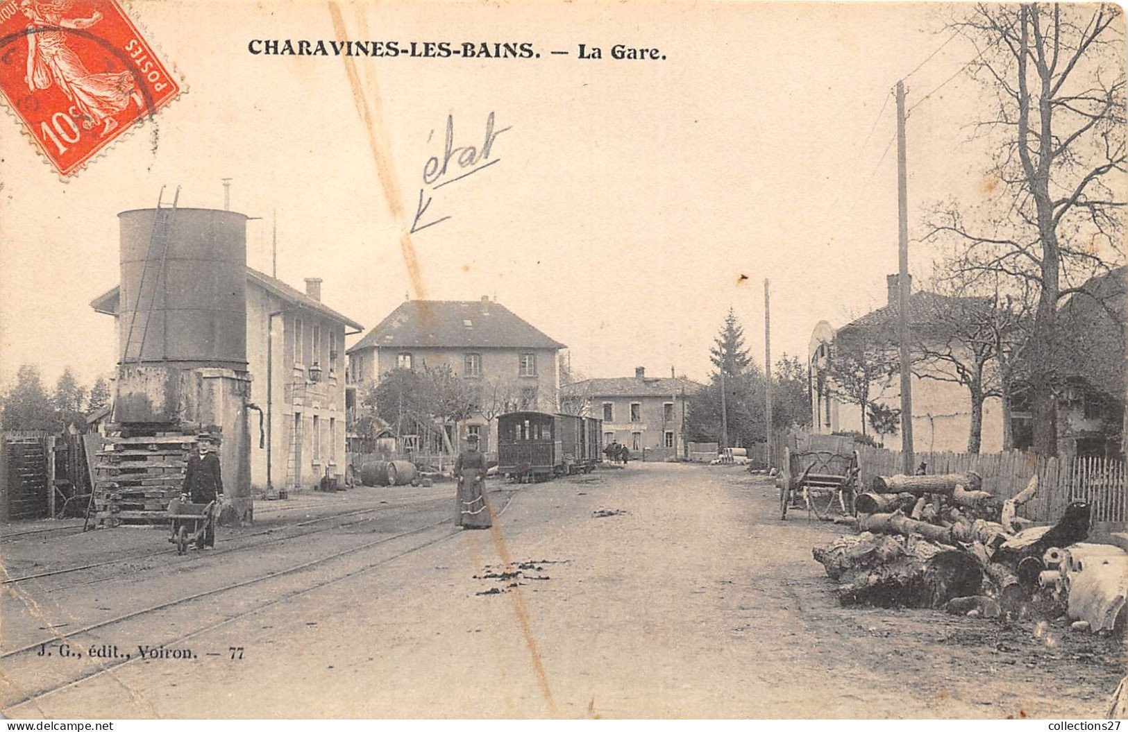 38-CHARAVINES-LES-BAINS- LA GARE - Charavines