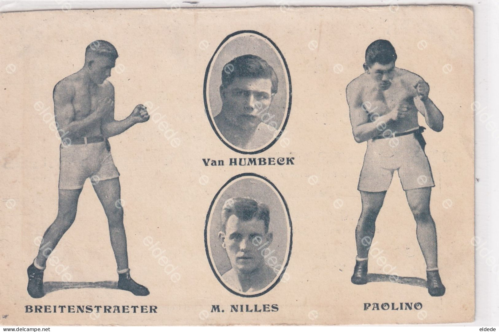 Vel D'Hiv Boxe Manitot Paolino Uzcudun Né Errezif Pais Vasco J. Humbeck Anvers Breitenstraeter Né Hecklingen Nilles - Boxe