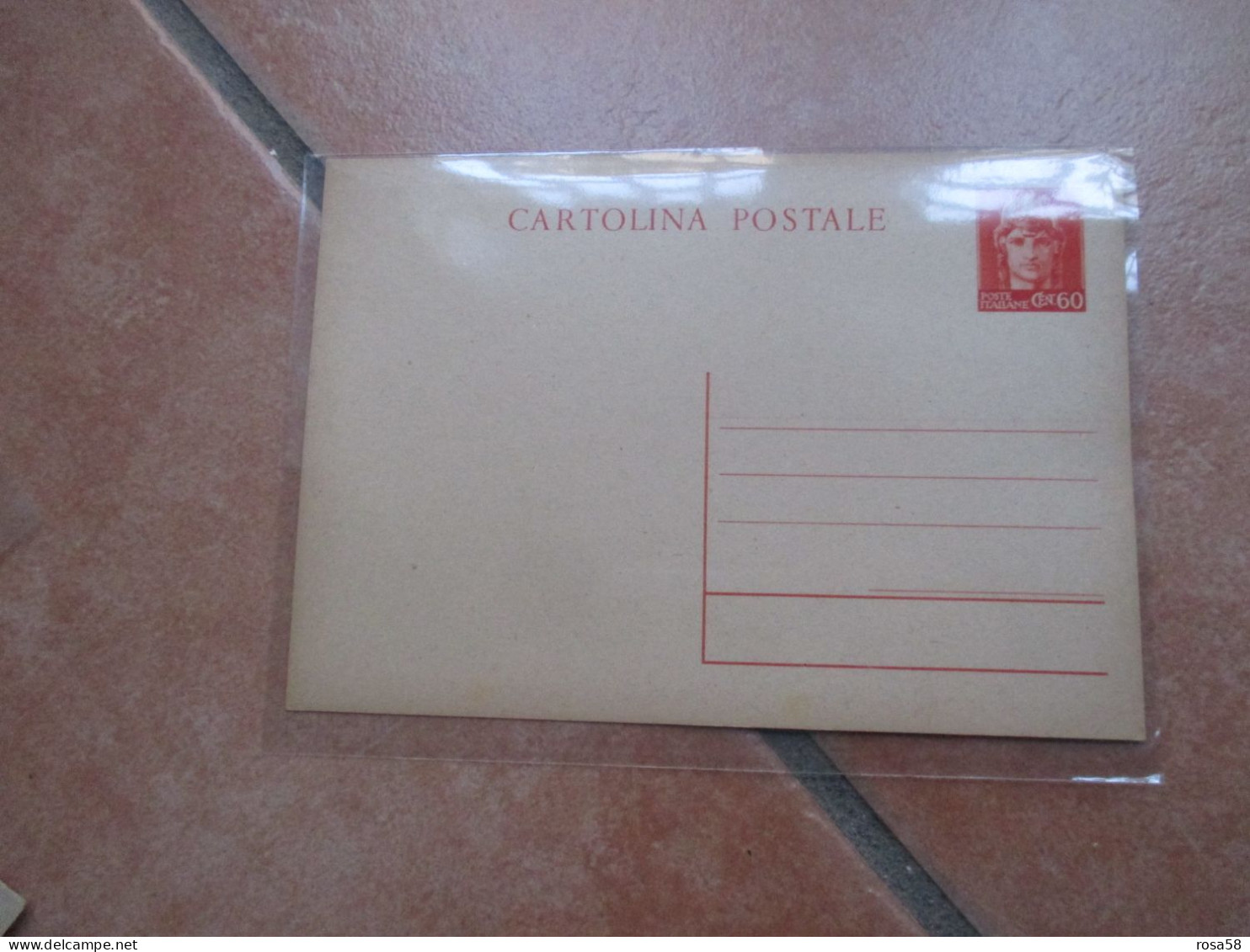 Cartolina Postale Centesimi 60 ARANCIO Nuova - Sonstige & Ohne Zuordnung