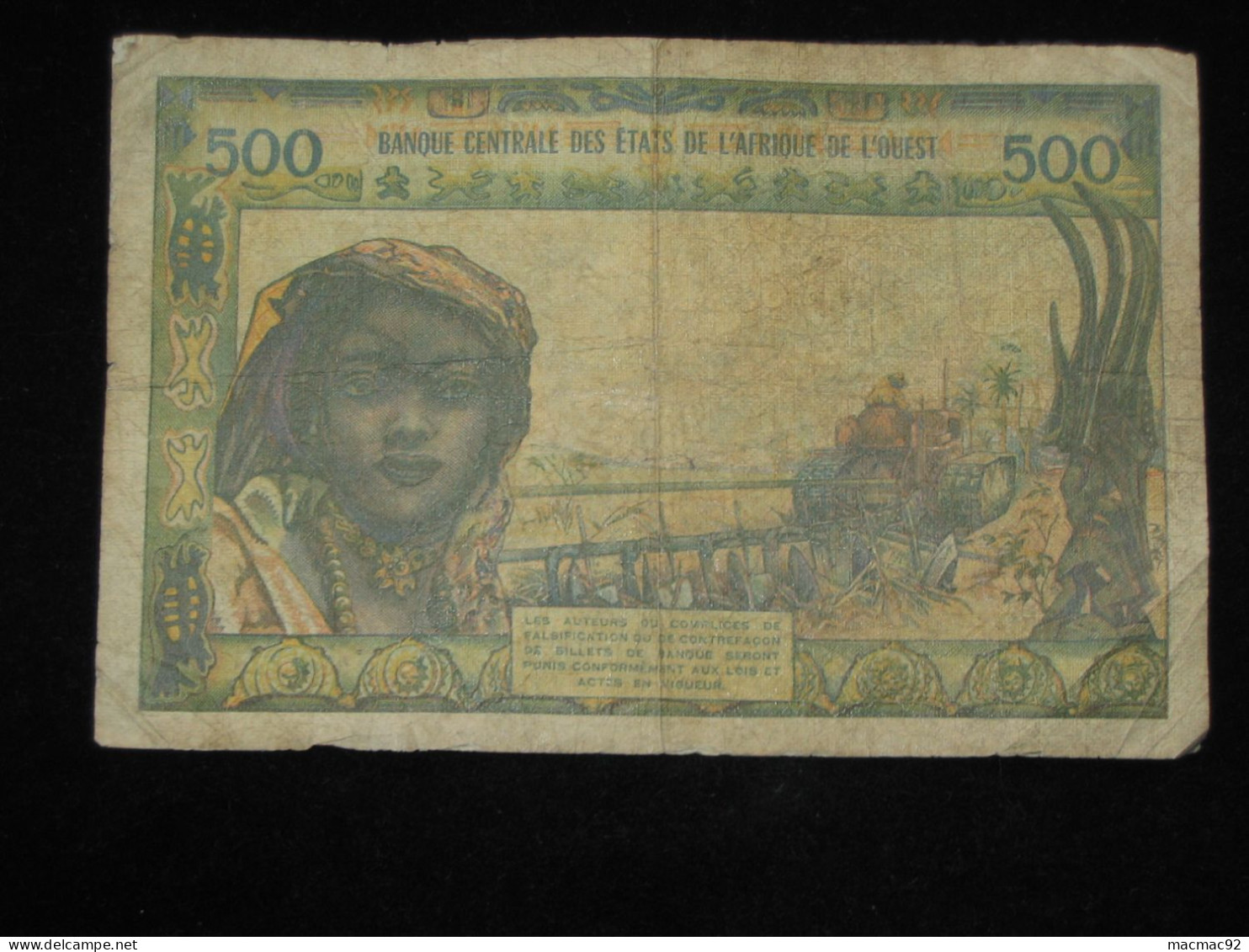 500 Francs 1976  A = Côte D'Ivoire  - Banque Centrale Des Etats De L'Afrique De L'Ouest   **** EN ACHAT IMMEDIAT **** - Costa De Marfil