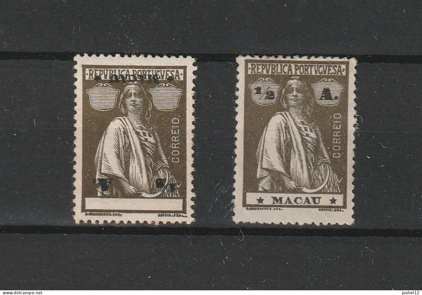 Macau Macao 1913 Ceres 1/2a Inverted. MH - Unused Stamps