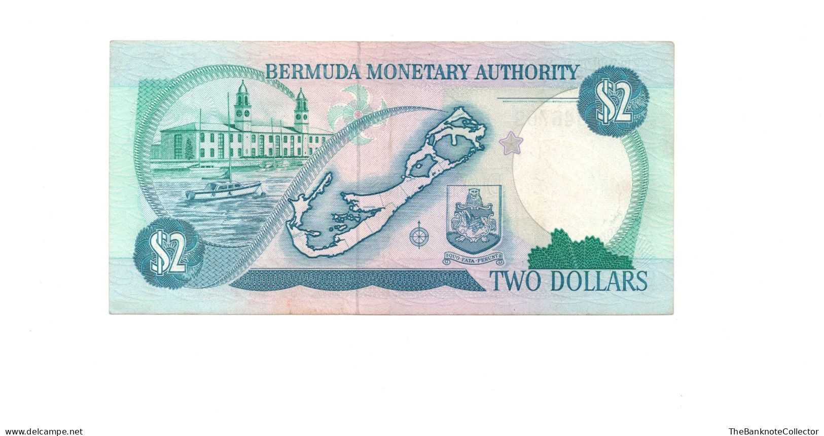 Bermuda 2 Dollars 1997 P-40Ab QEII UNC Prefix B/4 - Bermudas