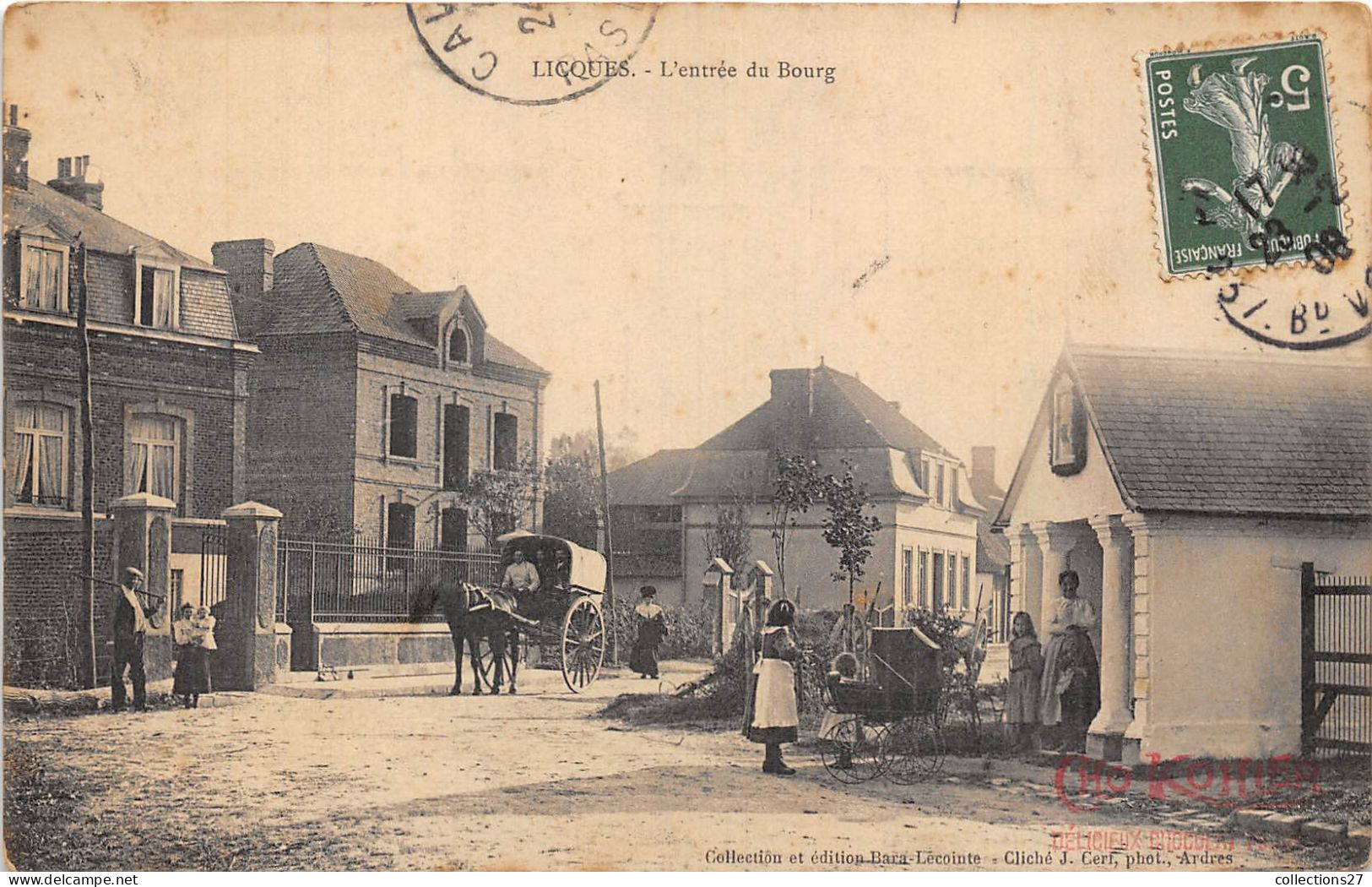 62-LICQUES- L'ENTREE DU BOURG - Andere & Zonder Classificatie