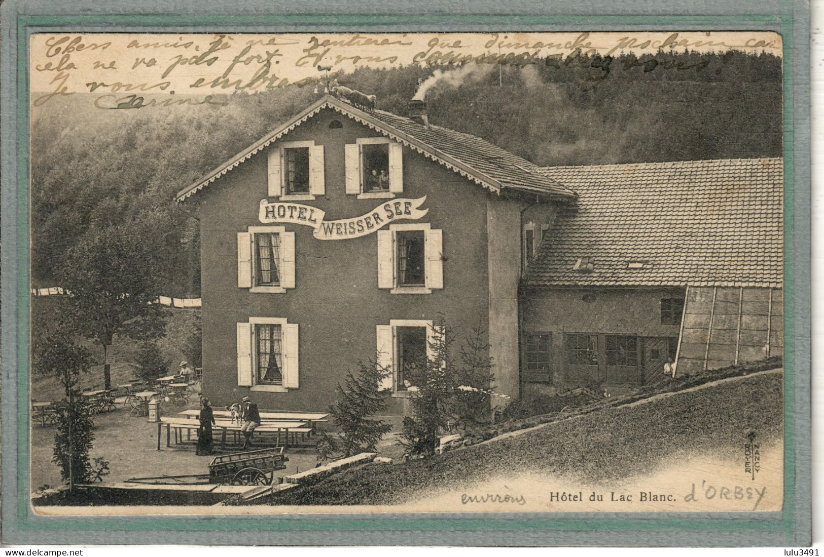 CPA (68) ORBEY Mots Clés: Ferme-Auberge-Hôtel Du Lac Blanc Aux Environs D'Orbey - 1913 - Orbey