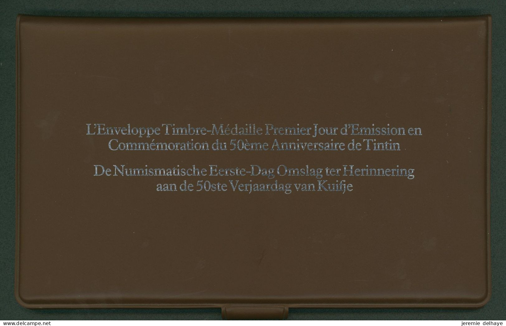 Enveloppe Timbre-médaille Premier Jour D'émission 50e Anniversaire De Tinin / Numismatische Eerste-dag Omslag Kuifje - Numisletters