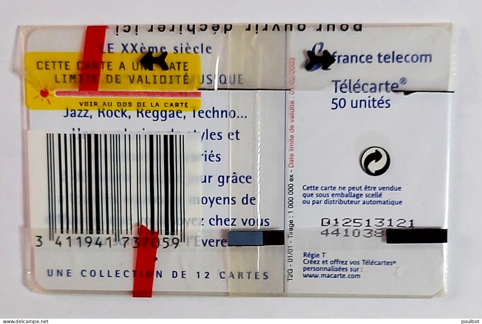 Télécarte NSB F1117 50U Puce OB2  La Musique  01 2001 - 2001