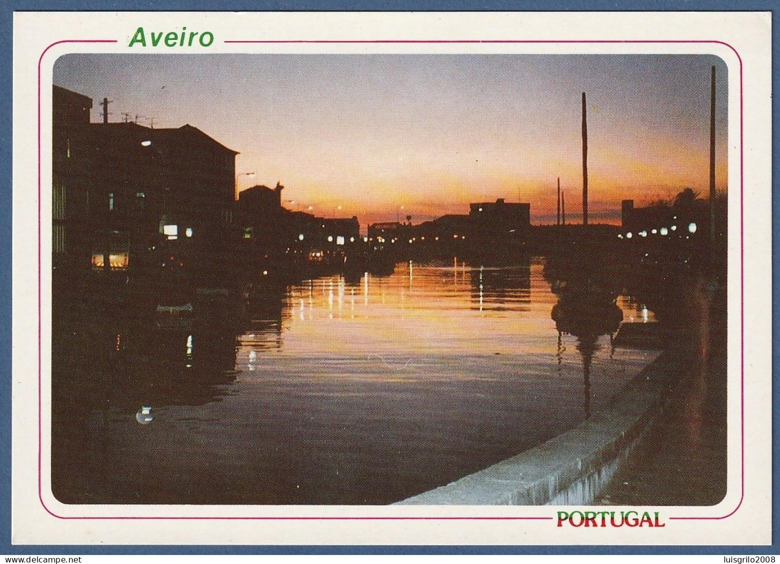 Aveiro - Canal Central Da Ria (Tem Um Nome E Data Escritos No Verso) - Aveiro