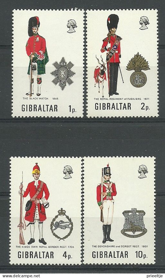 Gibraltar 1971 Uniforms Y.T. 274/277 ** - Gibraltar