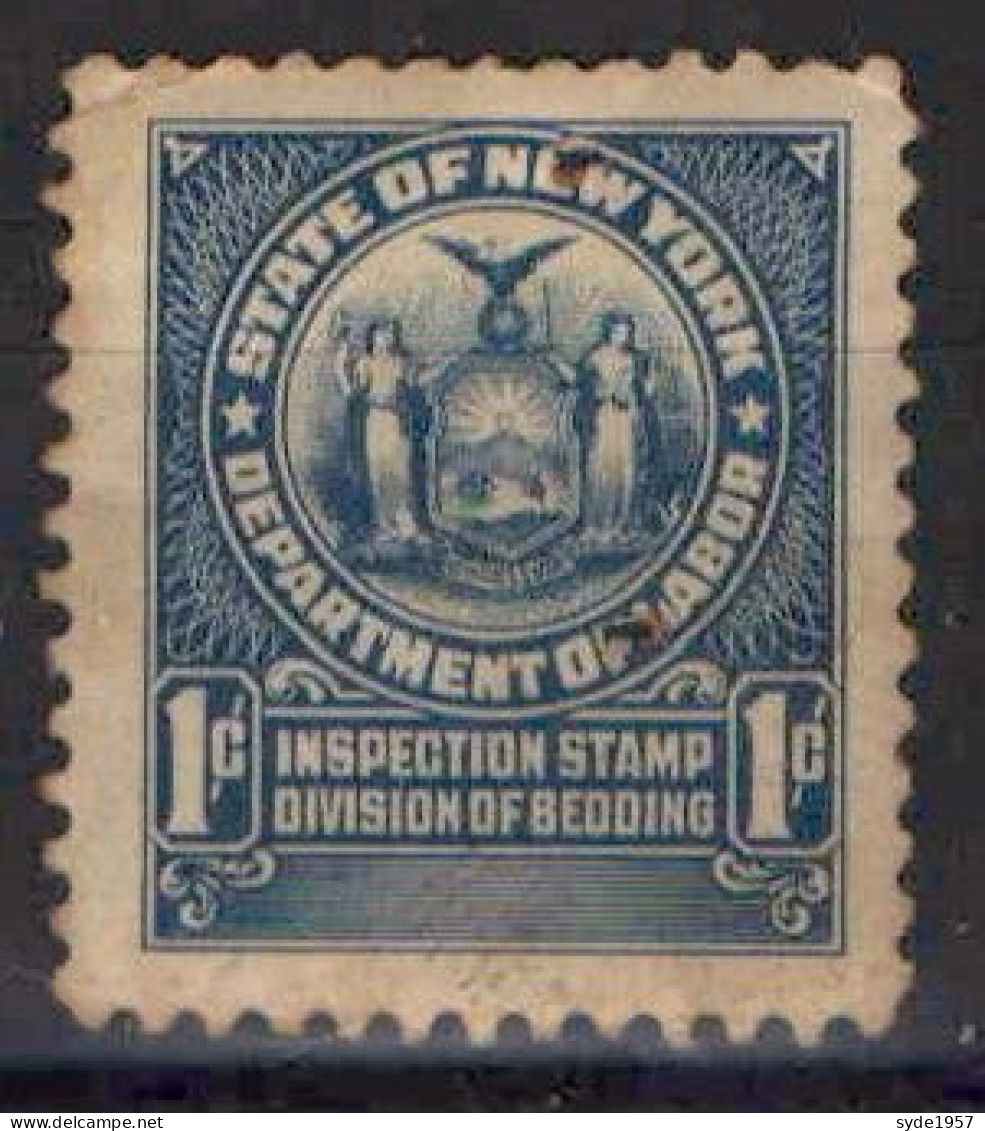 USA State Of New York Inspection Stamp 1 C. Division Of Beddings - Fiscali