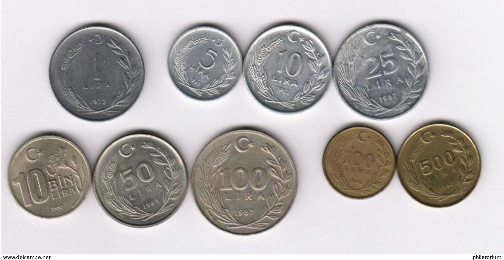 TURQUIE  9  Pièces Différentes - Turquie