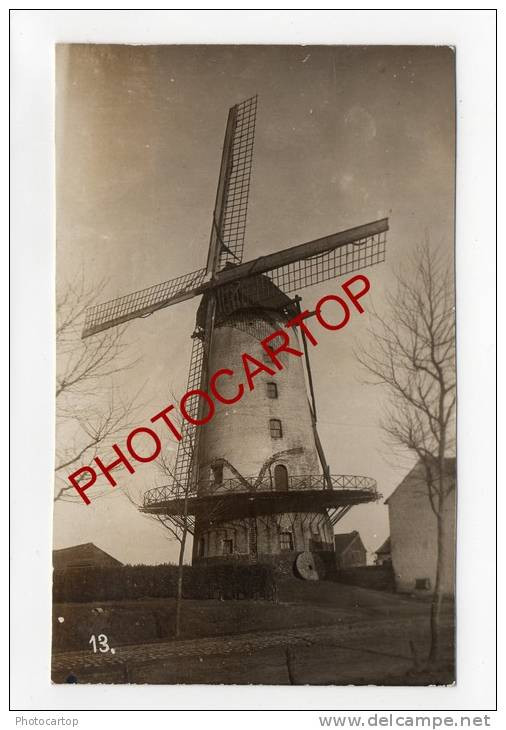 MOULIN A VENT-WINDMUEHLE-MENIN-MENEN-CARTE PHOTO Allemande-GUERRE-14-18-1 WK-BELGIEN-BELGIQUE-Militaria-Feldpost- - Menen