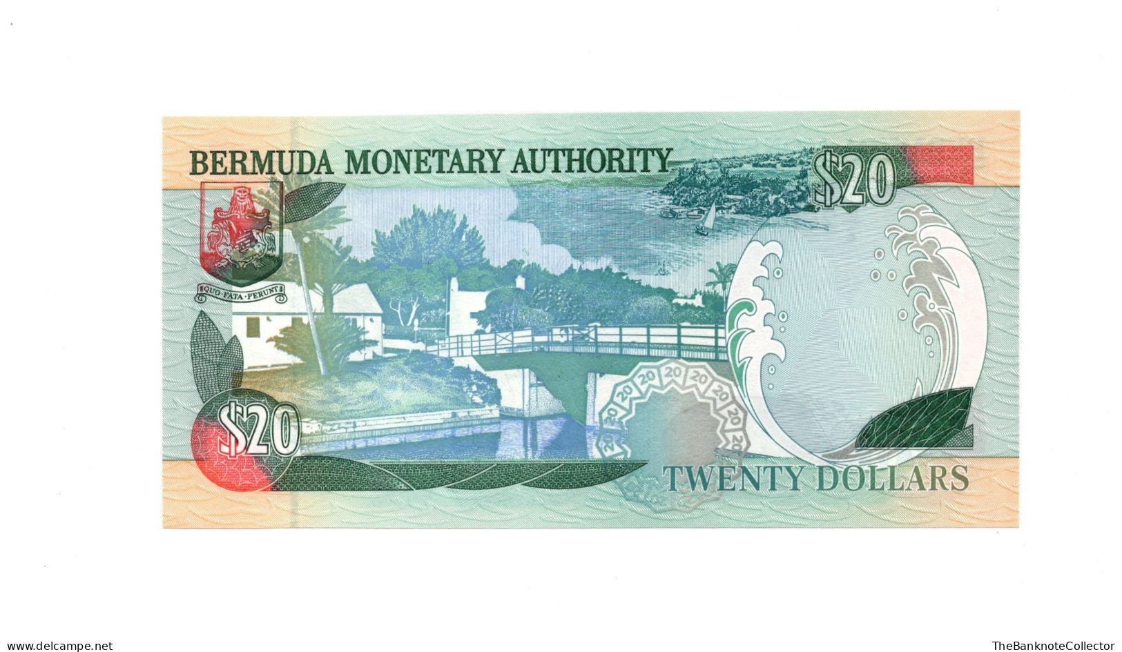 Bermuda 20 Dollars 2000 Commemorative P-53 QEII UNC Prefix D/1 - Bermudes