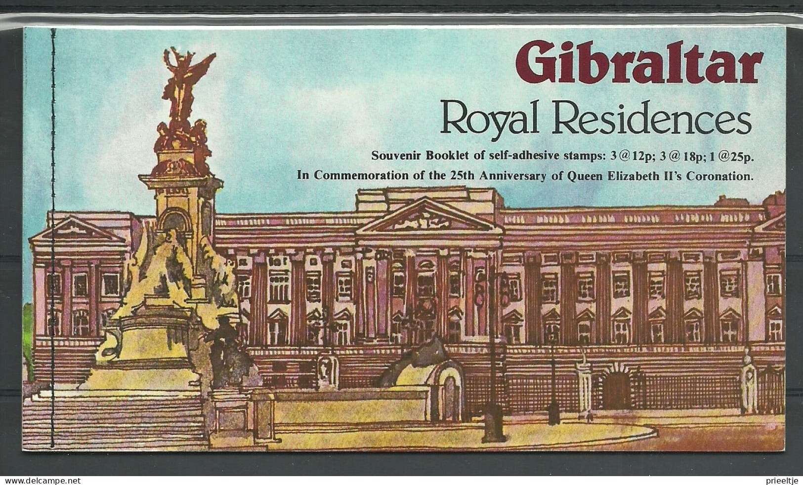 Gibraltar 1976 Royal Residences S.A. Booklet Y.T. C 376 ** - Gibraltar