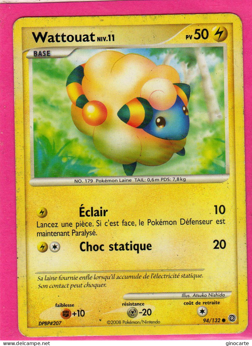 Carte Pokemon 2008 Diamant Et Perle Merveilles Secretes 94/132 Wattouat 50pv Occasion - Diamond & Pearl 