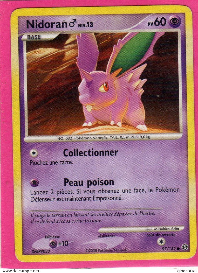 Carte Pokemon 2008 Diamant Et Perle Merveilles Secretes 97/132 Nidoran 60pv Bon Etat - Diamant & Perle