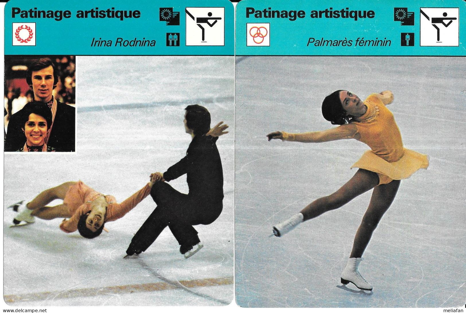 GF2105 - FICHES RENCONTRE - IRINA RODNINA - LINDA FRATIANNE - DENISE BIELMANN - DOROTHY HAMILL - CAROL HEISS - Patinaje Artístico