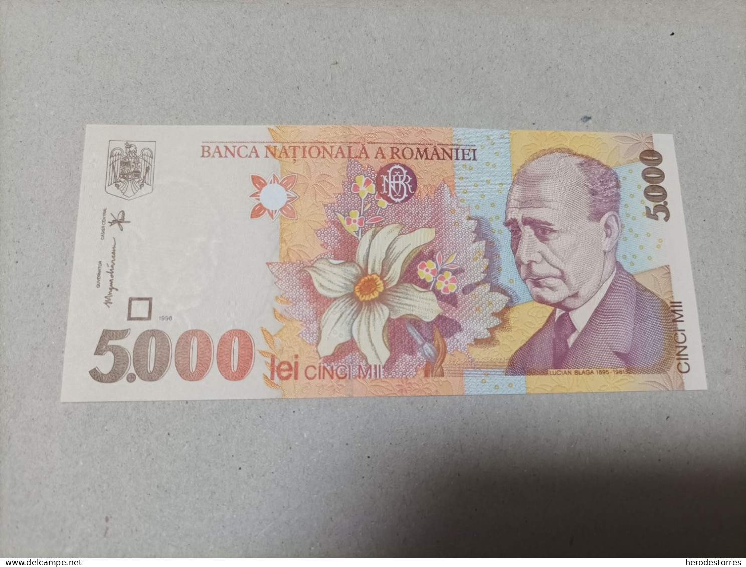 Billete Rumania, 5000 Lei, Año 1998, UNC - Roumanie