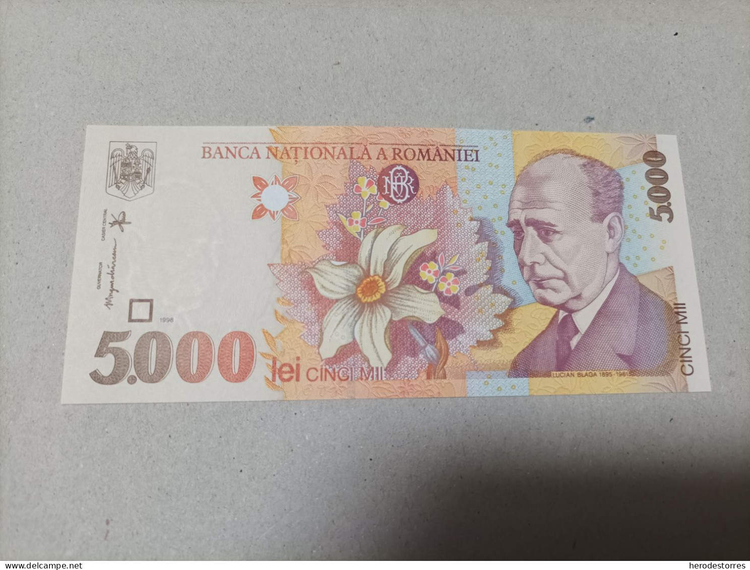 Billete Rumania, 5000 Lei, Año 1998, UNC - Romania