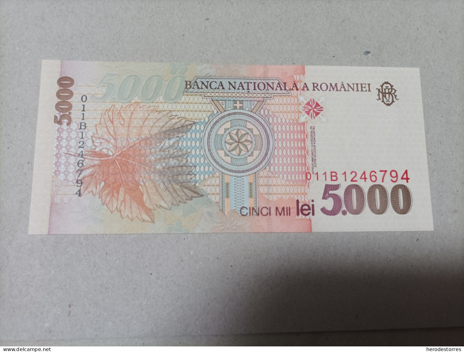 Billete Rumania, 5000 Lei, Año 1998, UNC - Roemenië