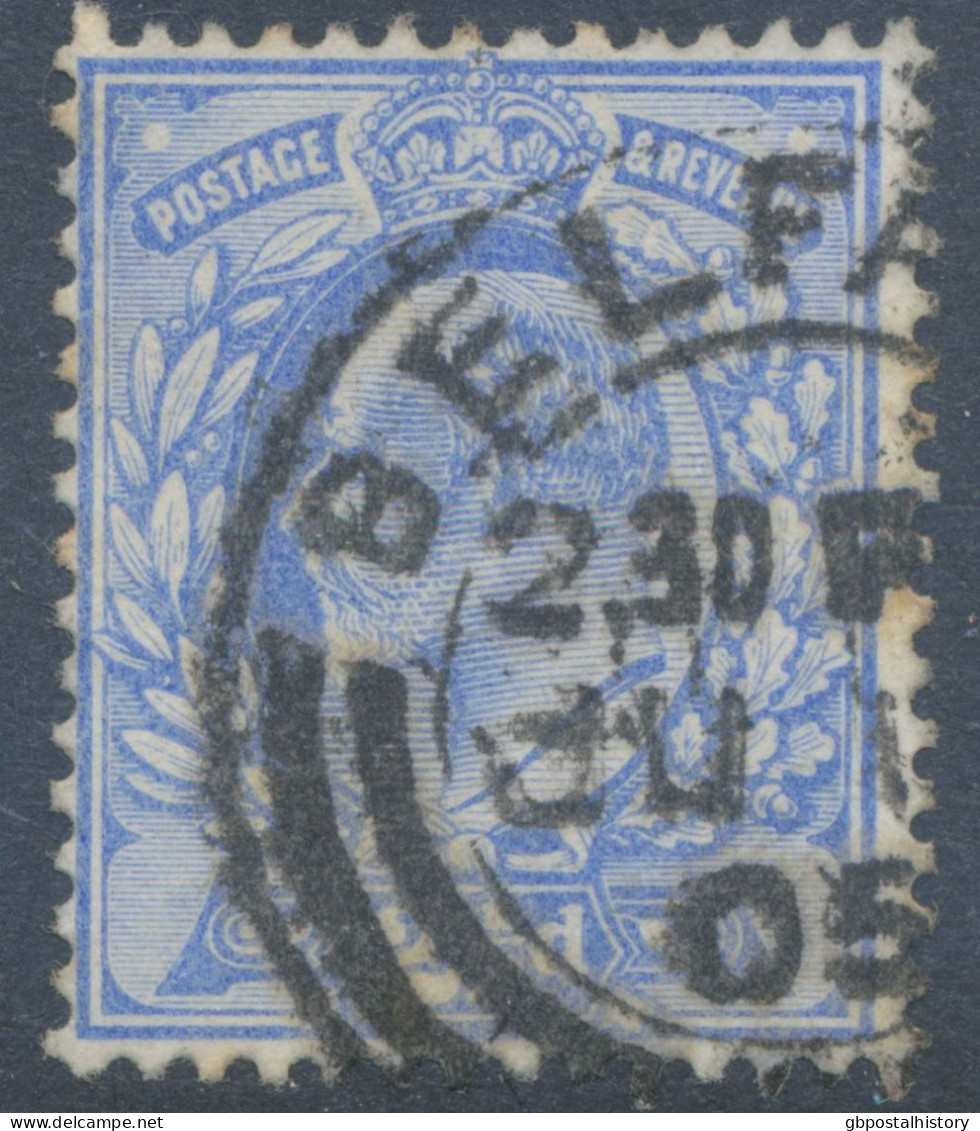 GB 1905 King Edward VII 2 1/2d Ultramarine With CDS Double Circle „BELFAST“ - Used Stamps