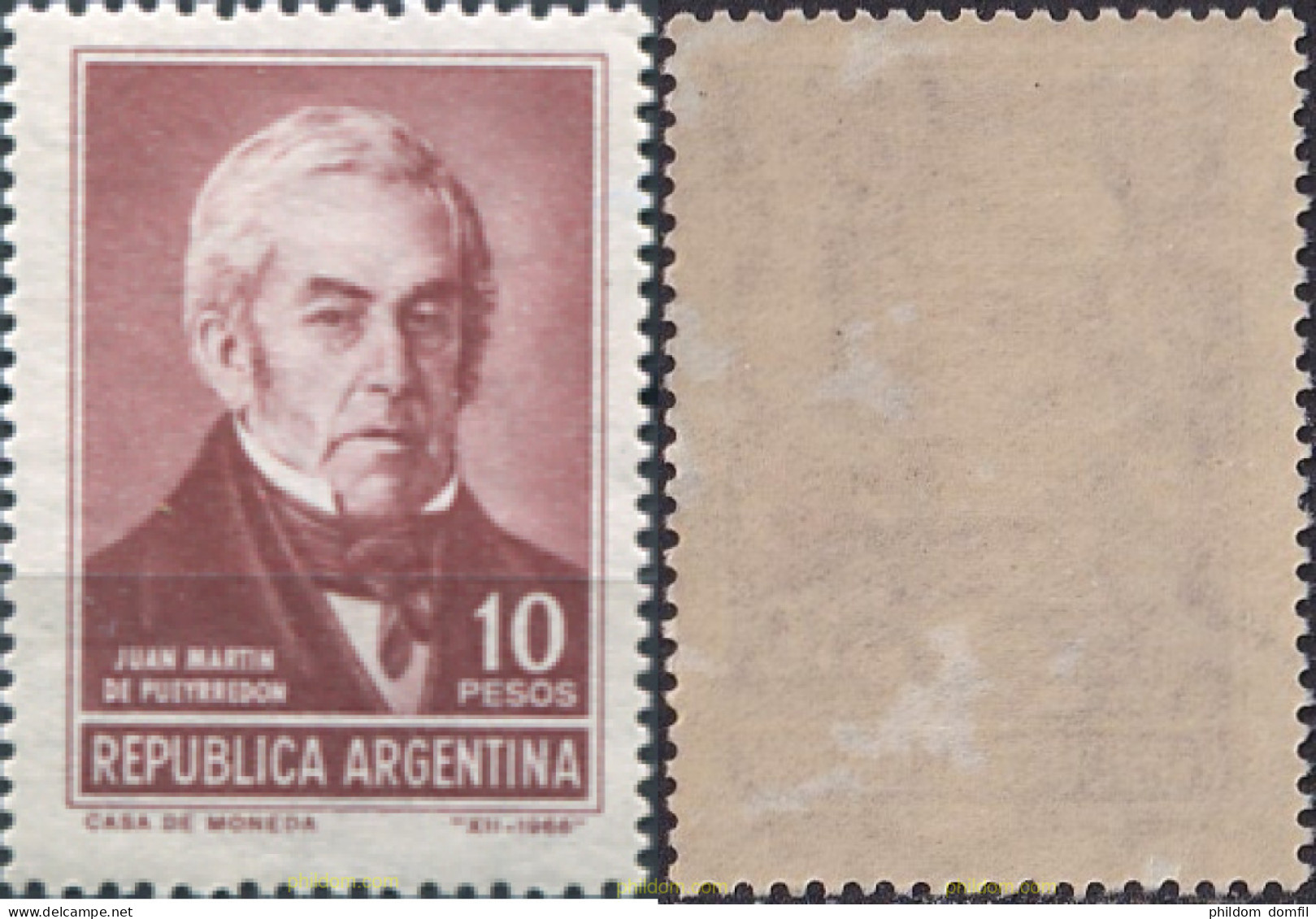 727196 MNH ARGENTINA 1966 PERSONALIDAD - Unused Stamps