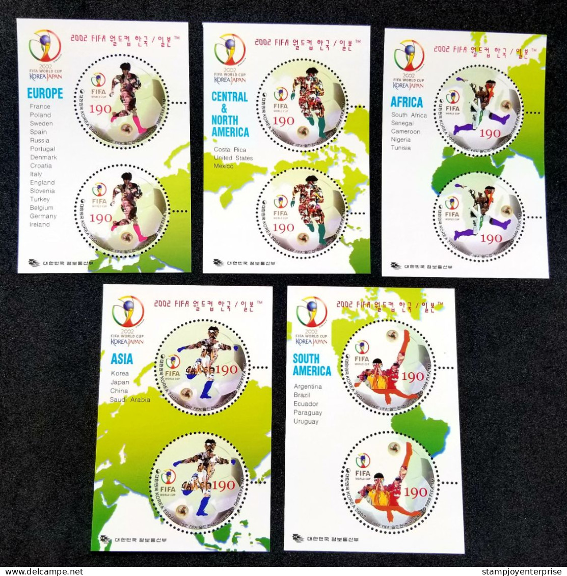 Korea FIFA World Cup 2002 Football Games Sport Soccer (ms Set) MNH *odd *unusual - Corée Du Sud