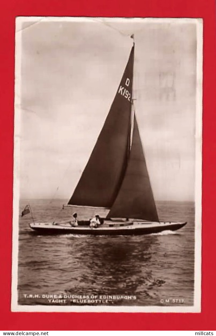 SAILING YACHTING  BLUEBOTTLE HM DUKE + DUCHESS OF EDINBURGH'S YACHT  RP  UK ROYALTY  - Sailing