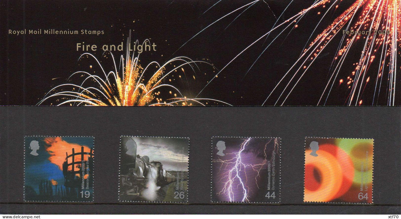 GREAT BRITAIN 2000 Millennium Projects: Fire And Light Presentation Pack - Presentation Packs