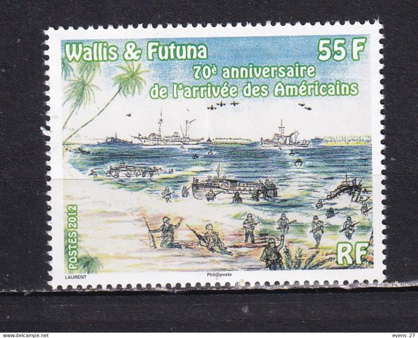 WALLIS AND FUTUNA-2012-MILITARY -BEACH -SOLDIERS--MNH. - Ongebruikt