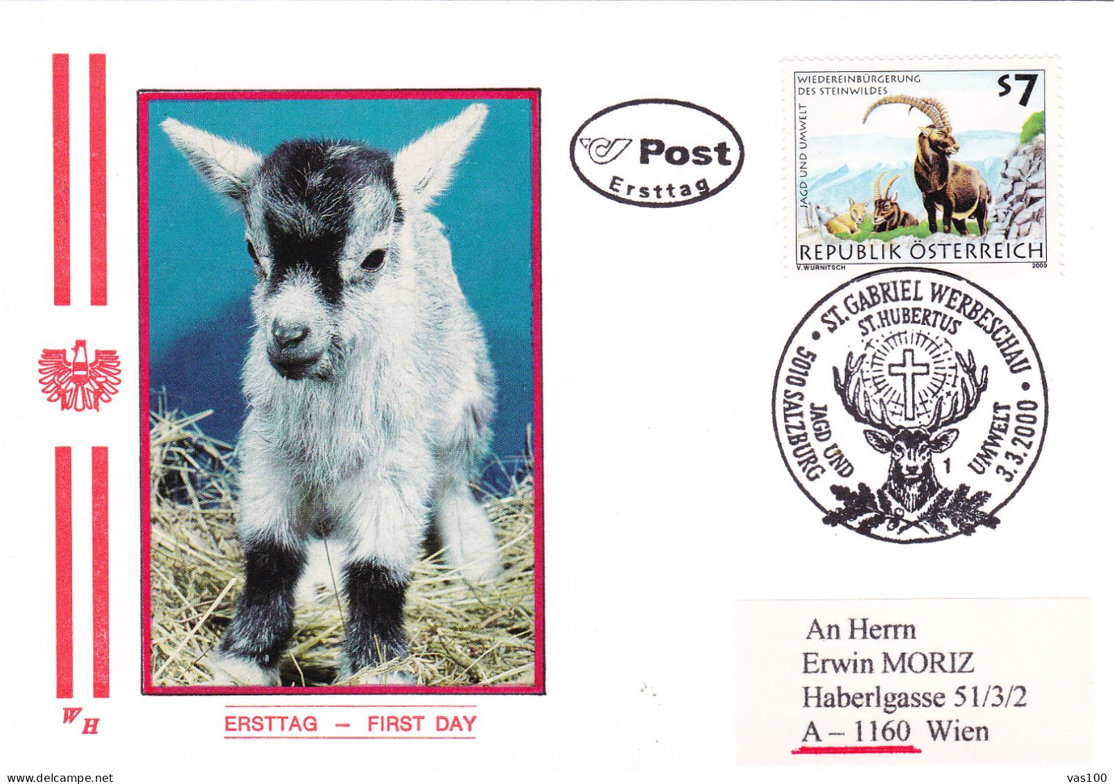 Austria / Oesterreich 2000 X3 GAME COVERS FDC - Animalez De Caza