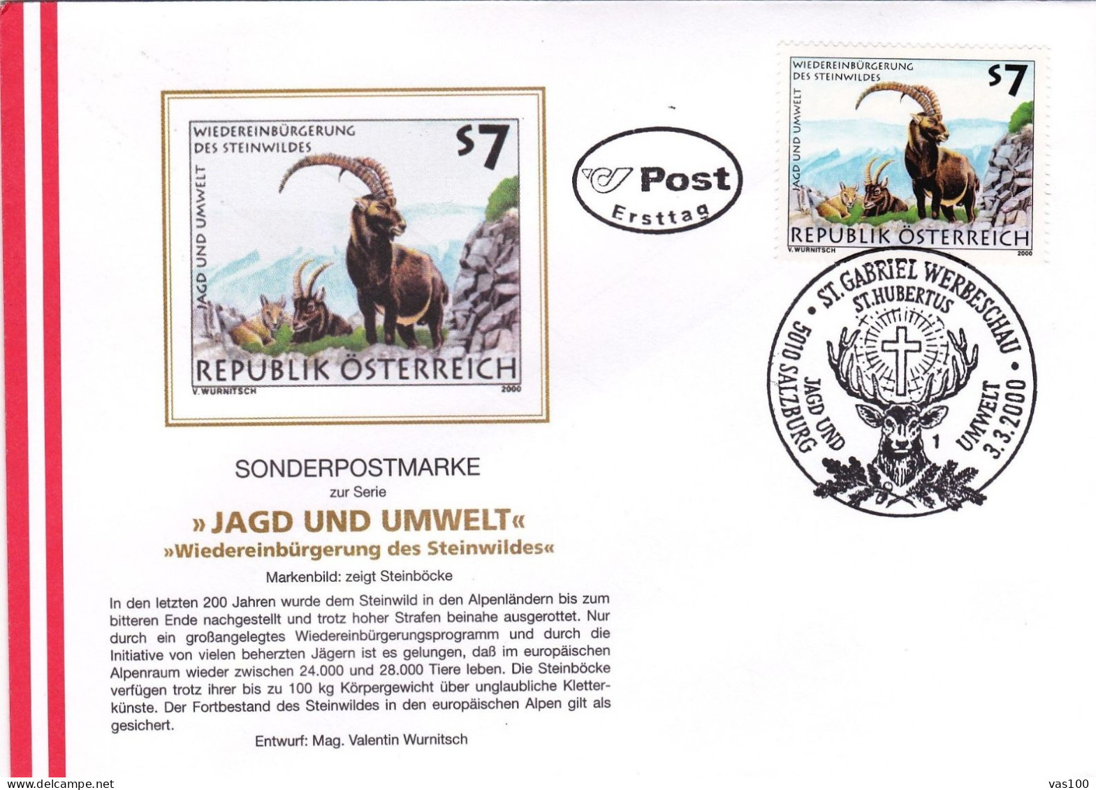 Austria / Oesterreich 2000 X3 GAME COVERS FDC - Gibier