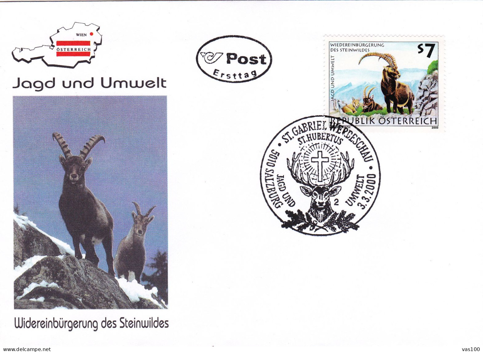 Austria / Oesterreich 2000 X3 GAME COVERS FDC - Gibier