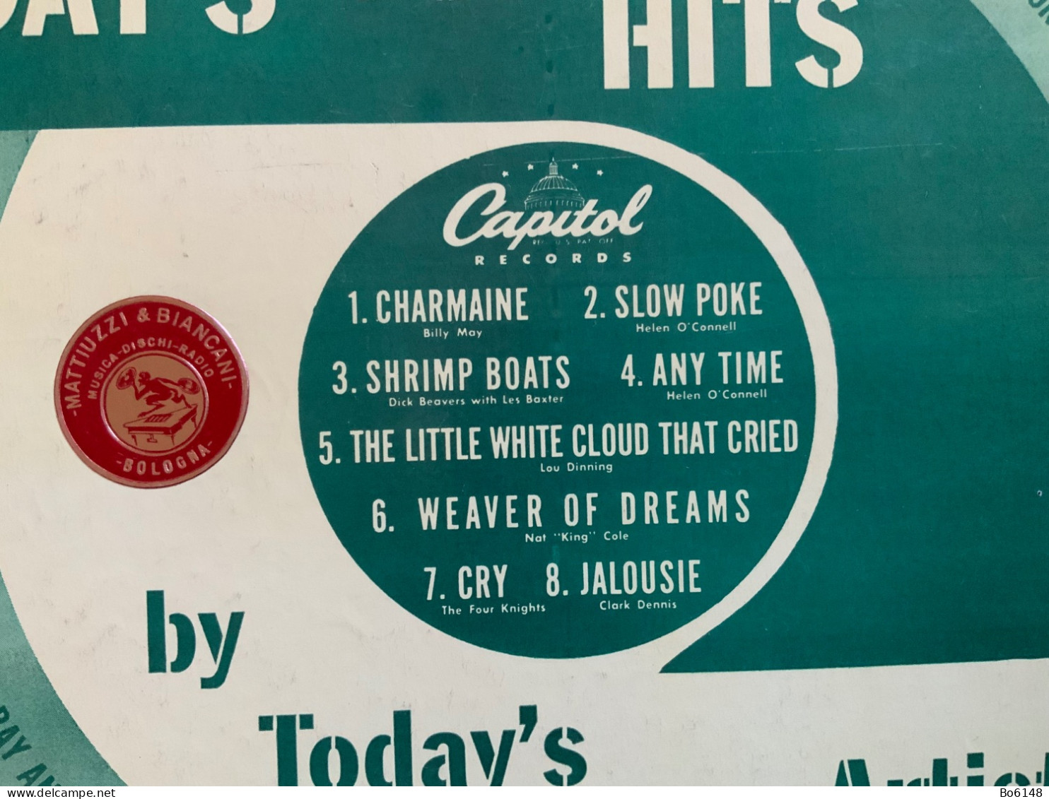 Disco 33 1/3 Giri Anni ‘50 : TODAY’S TOP HITS  Capitol H 9104 - Country & Folk