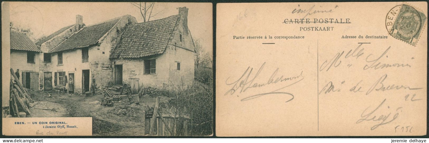 Carte Postale - Eben : Un Coin Original (Librairie Olyff) - Bassenge