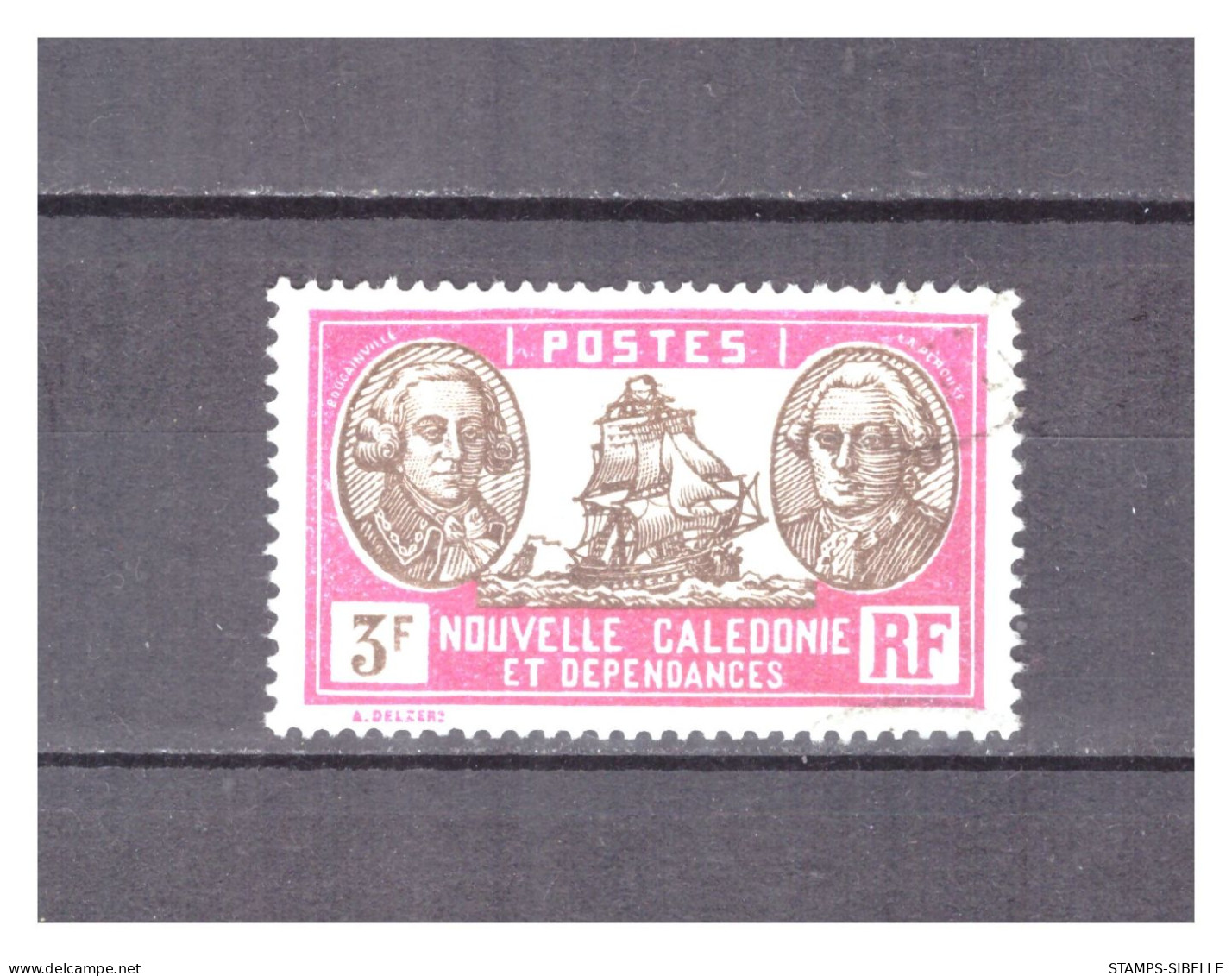 NOUVELLE  CALEDONIE  N ° 158   .  3 F     OBLITERE     . SUPERBE  . - Usados