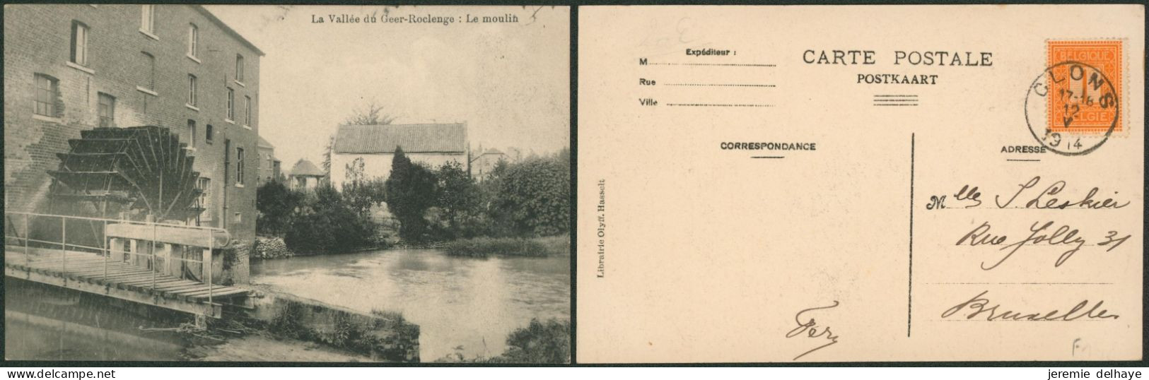 Carte Postale - La Vallée Du Geer Roclenge : Le Moulin - Bassenge