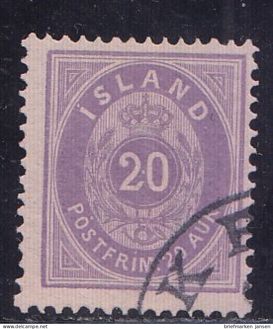 Island Mi.Nr. 10Ab Ziffer Mit Krone Im Oval, Gestempelt  - Sonstige & Ohne Zuordnung