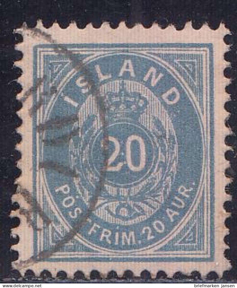 Island Mi.Nr. 14Bb Ziffer Mit Krone Im Oval - Sonstige & Ohne Zuordnung
