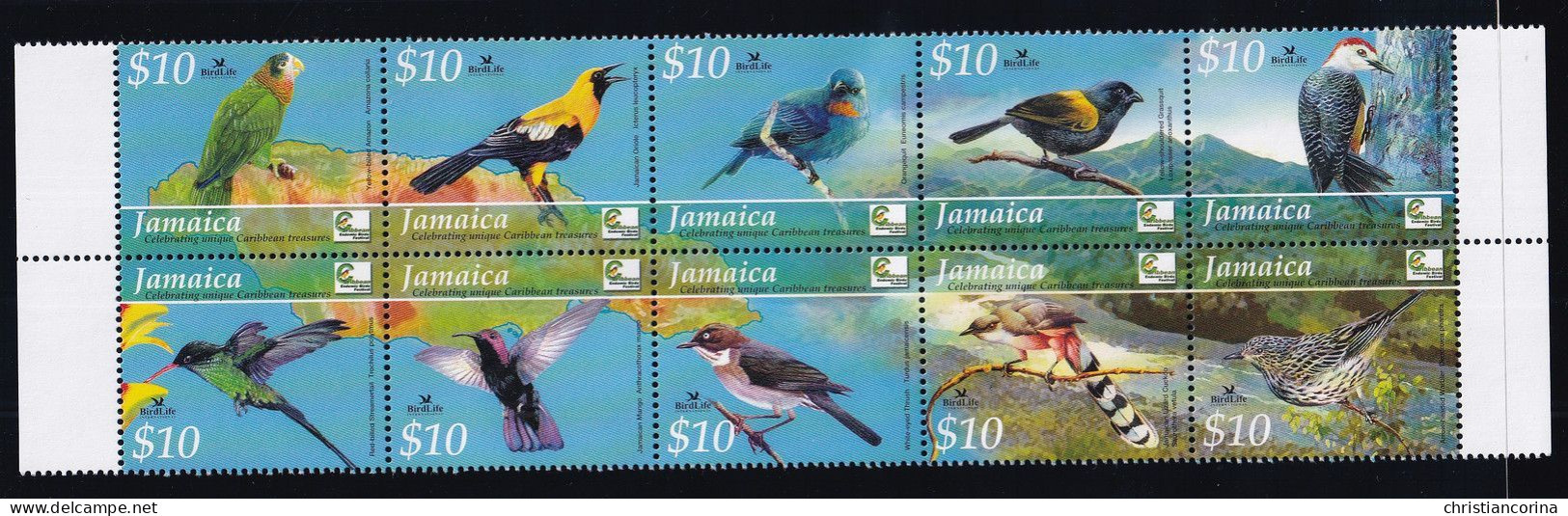 JAMAICA 2004 BIRDS BIRDLIFE - Jamaica (1962-...)