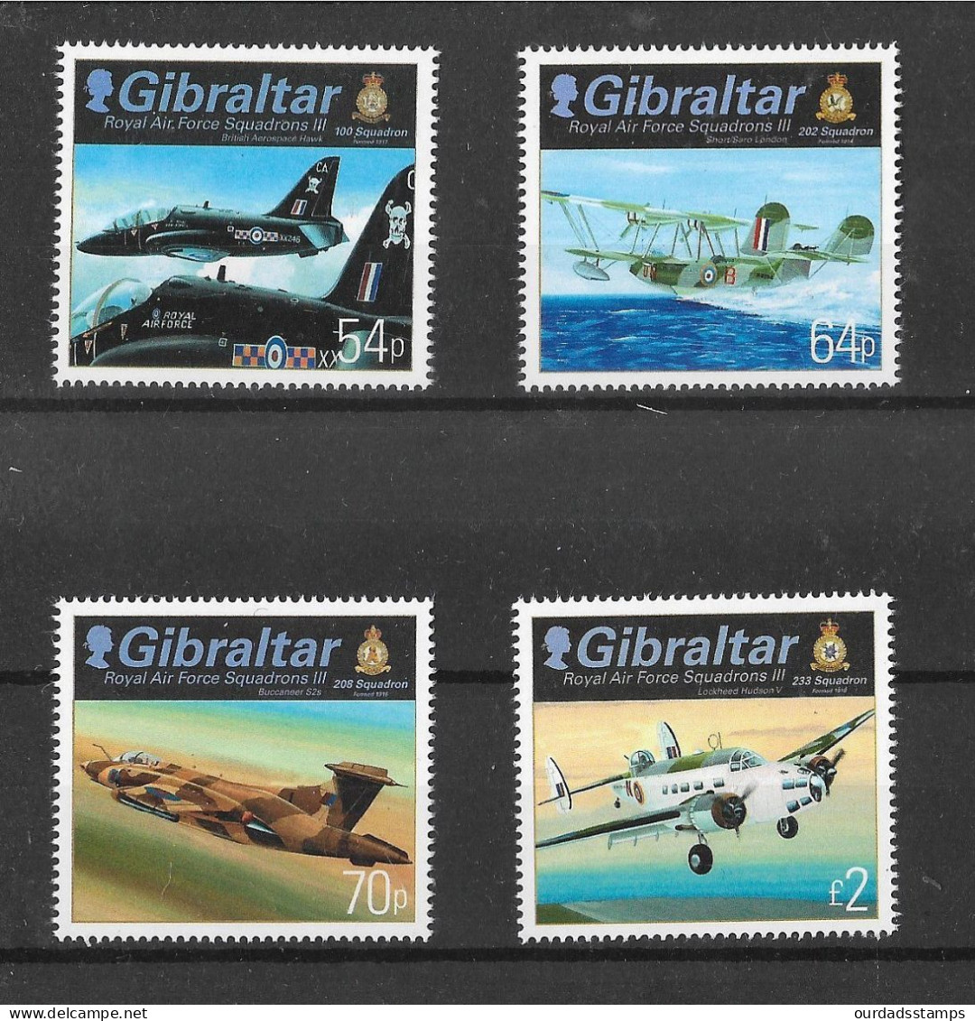 Gibraltar 2014 RAF Squadrons (3rd Series) Complete Set MNH (G446) - Gibraltar