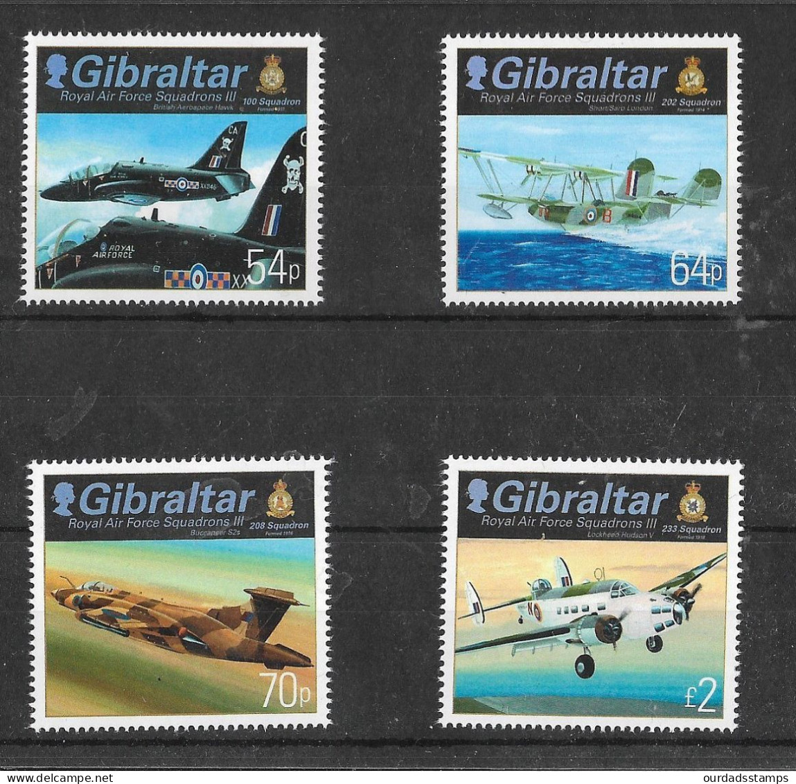 Gibraltar 2014 RAF Squadrons (3rd Series) Complete Set MNH (G447) - Gibraltar