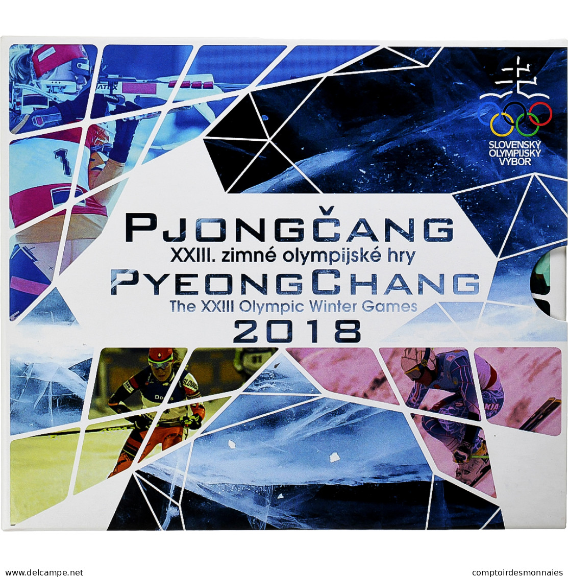 Slovaquie, Coffret 1c. à 2€ + Jeton, Pyeongchang Winter Olympics, 2018, BU - Slovacchia