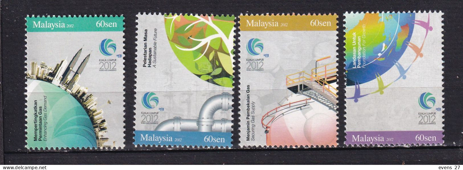 MALAYSIA-2012-WORLD GAS CONFERENCE--MNH. - Malaysia (1964-...)