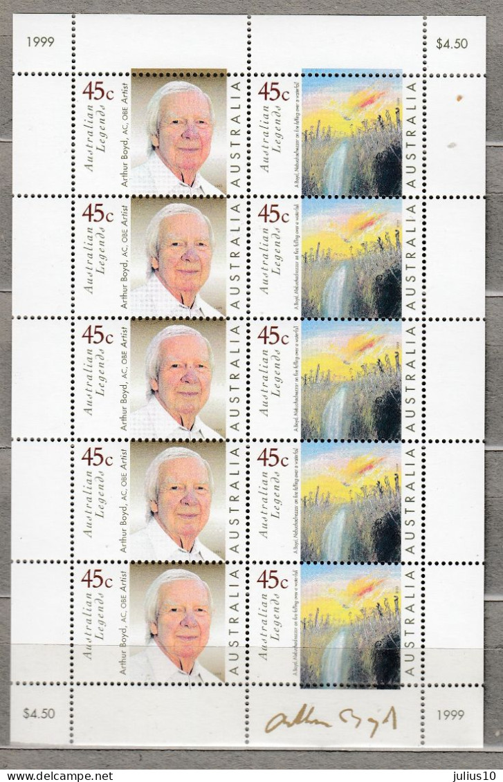 AUSTRALIA 1999 Painting Sheet Mi 1788-1789 MNH (**) #33766 - Blocchi & Foglietti