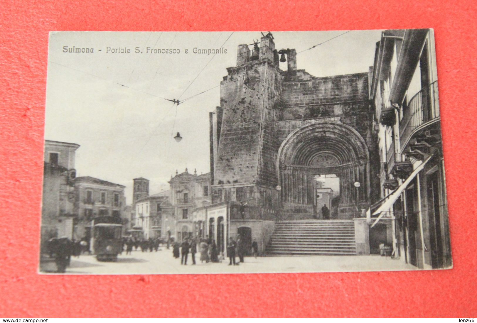 L' Aquila Sulmona Portale S. Francesco + Tram Ed. Santilli NV - L'Aquila