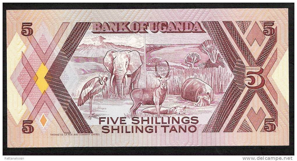 UGANDA   P27   5   SHILLINGS  1987 #AV      UNC. - Oeganda