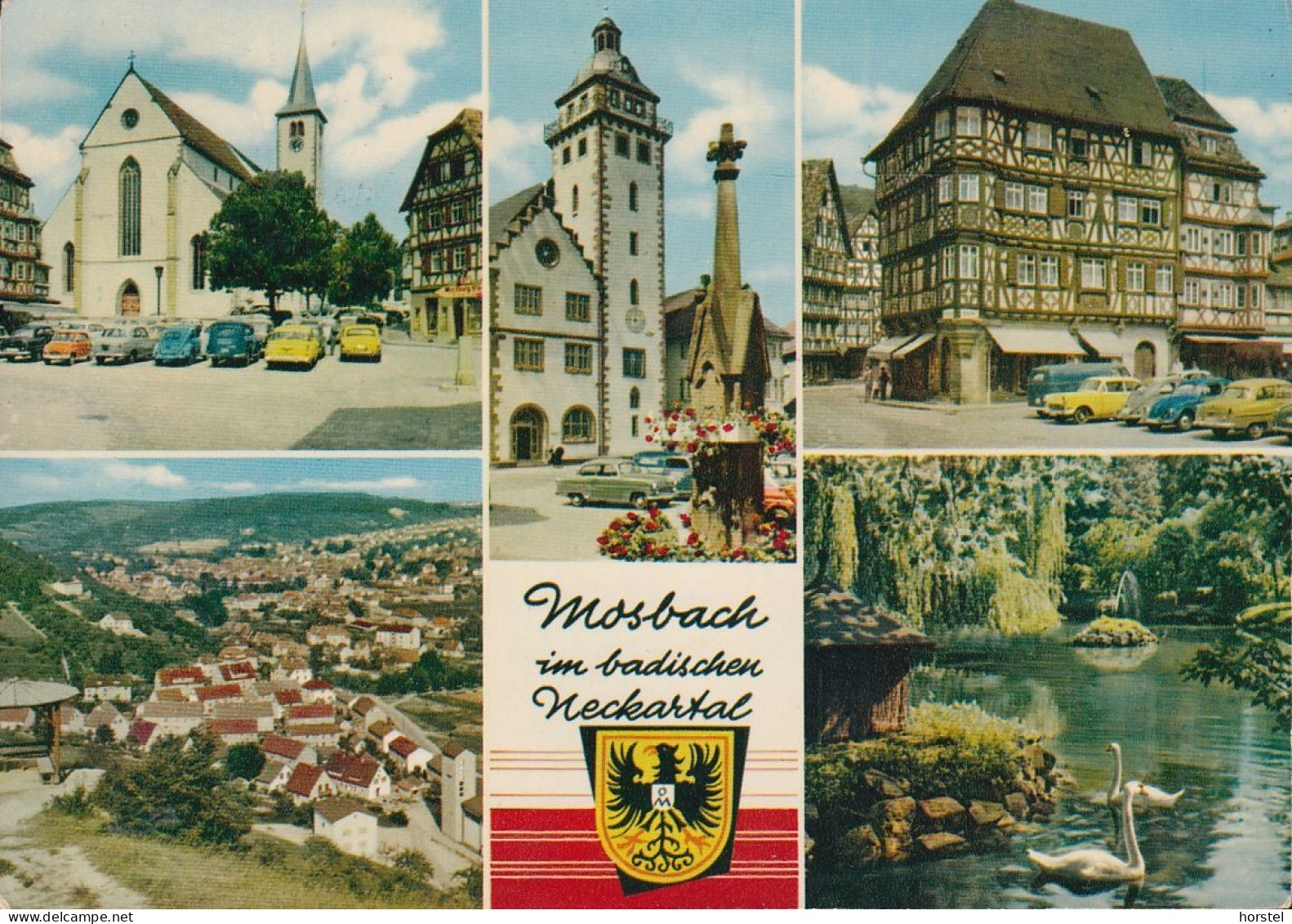 D-74821 Mosbach - Baden - Alte Ansichten - Cars - Goggomobil - Opel Olympia - VW Käfer - Nice Stamp - Mosbach