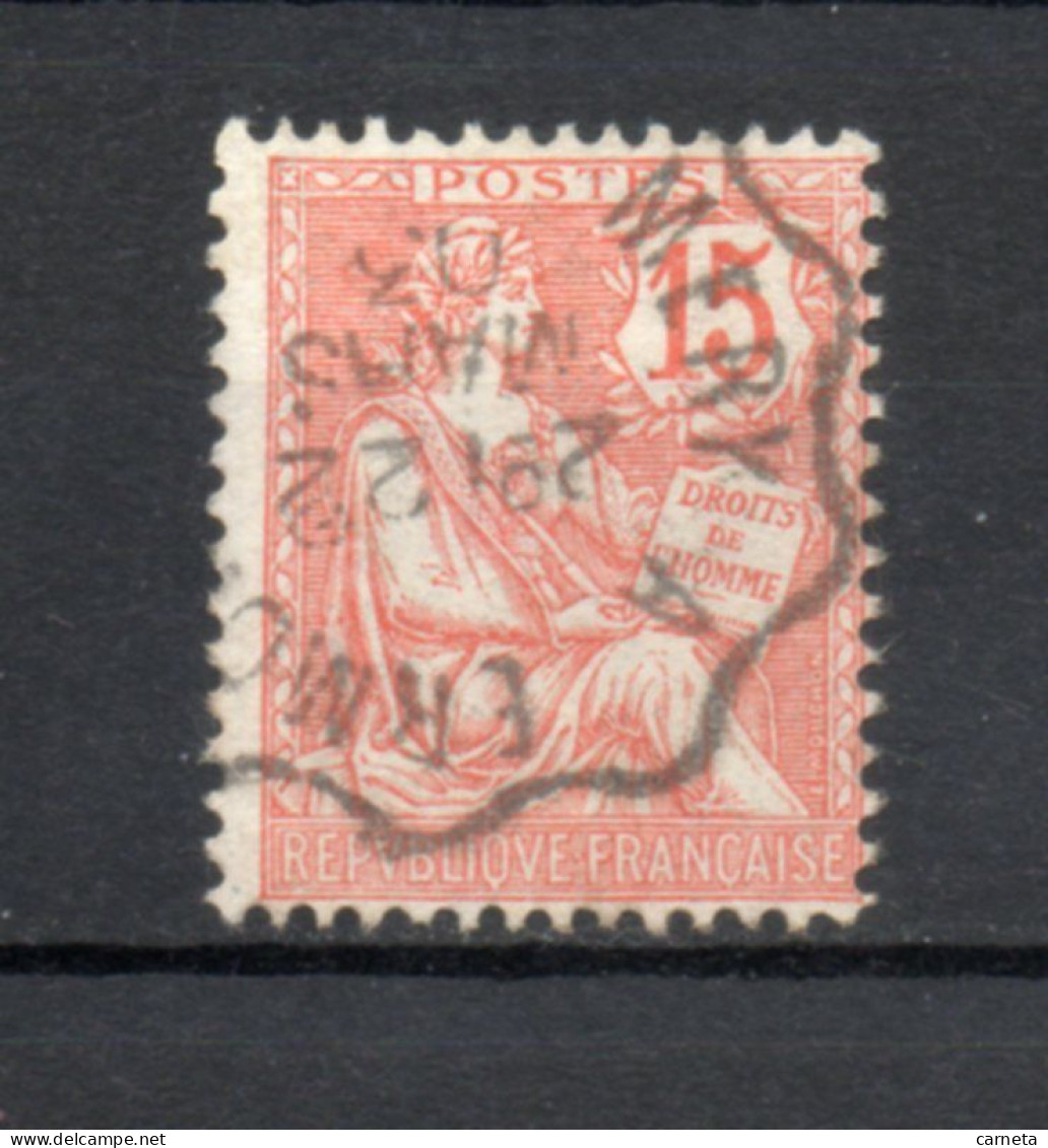 FRANCE   N° 125     OBLITERE    COTE 0.50€   TYPE MOUCHON - 1900-02 Mouchon