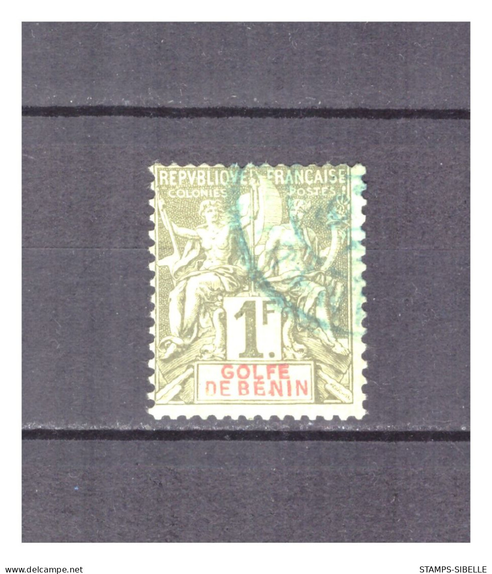 BENIN    N ° 32   .  1 F  OLIVE    OBLITERE     . SUPERBE  . - Used Stamps