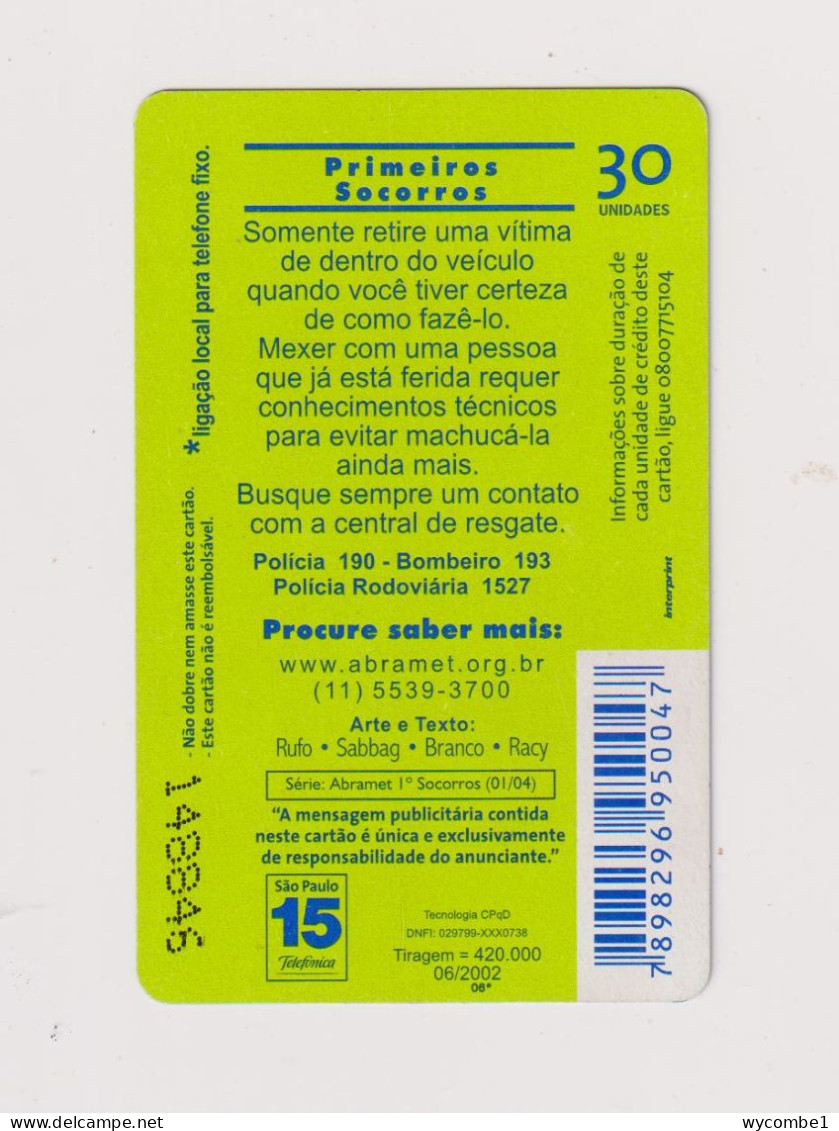 BRASIL -   First Aid Inductive Phonecard - Brésil